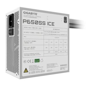 Gigabyte GP-P650SS ICE, 650W, 80 Plus Silver, Non Modular, Fan: 120mm, ATX, MTBF: 1,000,000 Hour, White