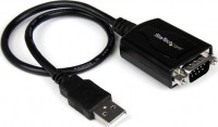 1 ft USB to RS232 Serial DB9 Adapter Cable with COM Retention - USB to DB9 - USB to Serial Port Adapter