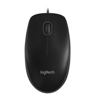 B100 Optical Mouse, Wired, 1000 dpi, USB, Black, 3 Year Warranty