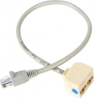 2-to-1 RJ45 10/100 Mbps Splitter/Combiner, One adapter required at each end of the connection