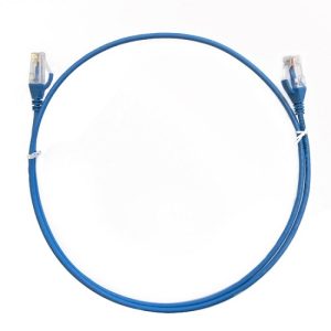 8Ware CAT6THINBL-025M, CAT6 Ultra Thin Slim Cable 0.25m / 25cm, Blue Color Premium RJ45 Ethernet Network LAN UTP Patch Cord 26AWG