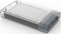 3.5" SATA to USB3.0 HDD Docking Enclosure, Transparent Clear