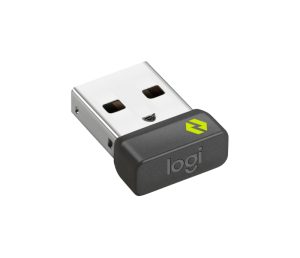 Logitech 956-000009, Logi Bolt USB Receiver, USB-A Wireless Receiver, Compatible with Logi Bolt Wireless Keyboards & Mice, Connects up to 6 Devices, Secure AES-128 Encrypted Wireless Connectivity, Plug-and-Play, Windows/macOS/Linux/ChromeOS Compatible, Black, 1 Year Warranty