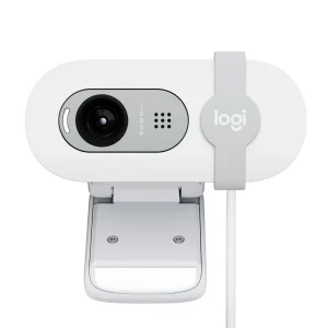 Brio 100 Webcam, 2MP, FHD, Built-in-Mic, Noise Reducing, USB, Off White,