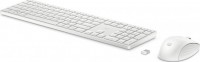650 Wireless Keyboard and Mouse Combo, USB-A, White,