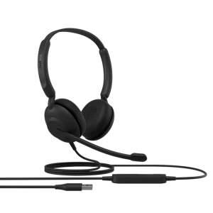 Jabra Evolve 10 Wired Stereo Headset - Noise Cancelling Mic - Clear Prof Call Quality - PC USB - On Ear Headphones - Rotating Boom - Inline Controller - Impressive Audio - Ideal for Work, Home Office, 2year Warranty