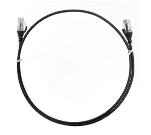 8Ware CAT6THINBK-050M, CAT6 Ultra Thin Slim Cable, Length: 0.5m, Black,