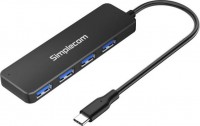 Compact USB-C to 4 Port USB-A Hub, Cable Length: 25cm