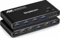 2 Port HDMI KVM Switch, 6xUSB3.0 Port, 1xHDMI Out