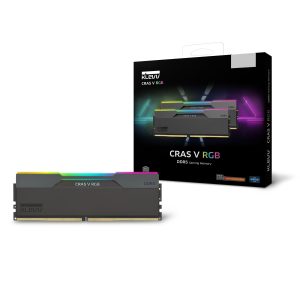 *Limits Apply, Contact your AM* Klevv KD5BGUA80-60A300G, CRAS V RGB, UDIMM, DDR5, 64GB(2x32GB), 6000MHz, CL30, 1.35V, Black, Limited Lifetime Warranty