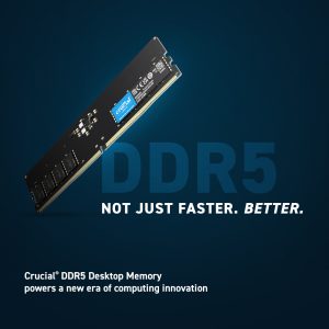 *Limits Apply, contact your AM* Crucial CT16G56C46U5, UDIMM, DDR5 16GB(1x16GB), 5600MHz, CL46, 1.1V, Limited Lifetime Warranty