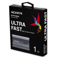 *Limits Apply, Contact your AM* Adata AELI-SE880-1TCGY, SE880 Portable SSD, 1TB, USB 3.2 Gen 2x2 Type-C (USB 20Gbps), Read Speed: Up to 2000MB/s, Write Speed: Up to 2000MB/s, Titanium Gray, 5 Year Warranty