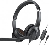 Creative 90048385, Chat USB Headset, Stereo, On-ear, Wired, Cable Length: 2.1m, USB-C, Black,