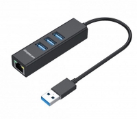 Aluminium, 5Gbps Hub, 3xUSB 3.0, Gbe LAN