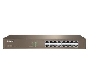 Tenda TEG1016D, 16-Port Gigabit Ethernet Switch, 16x10/100/1000M Base-T Ethernet ports (Auto MDI/MDIX), MAC address Table:8K, Switching Capacity: 32Gbps / non-blocking