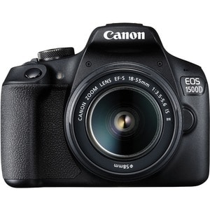 1500D 24.1 Megapixel Digital SLR Camera with Lens - 18 mm - 55 mm - CMOS Sensor - Autofocus - 7.6 cm (3")LCD - Optical Viewfinder - 3.1x Optical Zoom - Optical (IS) - 6000 x 4000 Image - 1920 x 1080 Video - Full HD Recording, 1Year