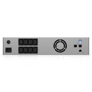 Ubiquiti UPS-2U, UniFi 1440VA/1000W UPS, Line Interactive, Rackmount, 1xC14 Input, 8xC13 Outlets, 1xFast Ethernet Mangement Port, 1xGigabit Surge Protection Input. 1xGigabit Surge Protection Output