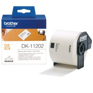 Brother DK-11202, ,White Shipping/ Name Badge Labels 62mmx100mmx 300 labels per roll